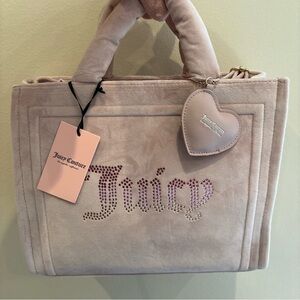 Juicy couture pink tote bag with heart brand new NWT